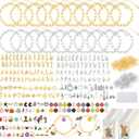 Zplontya Charm Bracelet Making Kit - 571 Pcs Jewelry Supplies with 20Pcs Bracelet Chains, Storage Box & Gift Bags, DIY Bracelet Kit for Jewelry Making, Gold & Silver Charms for Crafting