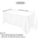 TURSTIN 1 Pack White Satin Tablecloth 102 x 58 Inch Overlay Satin Table Cover Rectangle Bright Silk Tablecloth Smooth Fabric Table Decoration for Wedding Banquet Party Events
