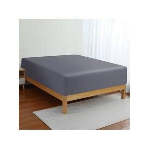 2 Pack Bamboo Viscose Cooling Fitted Sheet Twin Size, Silky Soft Breathable (Twin, Gray)