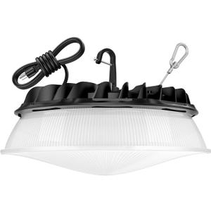 155W UFO LED High Bay Light with Reflector 22,500lm 5000K LED High Bay Lights AC110-277V 5' Cable with Plug Waterproof UFO Lights for Garage Shop Factory Warehouse ETL Listed