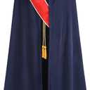 King Robe Queen Robe Cosplay Costume Medieval Prince King Costume Cape for Halloween Costume Party Accessory (140CM/55.12, Navy Blue)