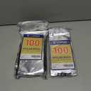 2 x Mylar Bags with Zipper Seal | 100 Bags | Resealable Heat Seal Bags for Candy and Food Packaging, Medications and Vitamins | Plastic and Aluminum Foil Packets for Liquid and Solids (4.5" x 6.5")