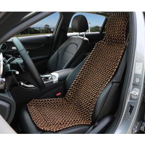 Natural Wood Beaded Seat Cover Massaging Cooling Cushion for Car Truck. Keeps The Back from Getting Sweaty While Driving. Makes Driving More Bearable and Less Painful On Long Trips