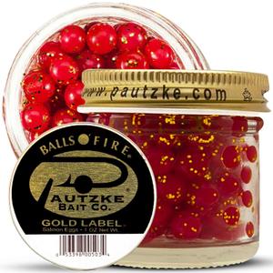 Pautzke Balls O' Fire Salmon Eggs Bait - Real Salmon Eggs for Trout Fishing, Soft Fish Eggs for Salmon Fishing, Can Be Used as Single Egg Salmon Bait or Salmon Egg Sacks