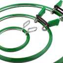 Nurge Premium Quality, Metal Spring Tension Embroidery Hoops, Cross Stich Hoop, Darning Hoops, Embroidery Tension Shed (Green, Siz Mix)