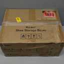 Kuject XX-Large Shoe Storage Boxes Organizers Clear Plastic Stackable 12 Pack, Shoe Rack & Holder Substitute, Sneaker Containers, Toy Storage Organizer Bins for Entryway, Closet, Under Bed, White