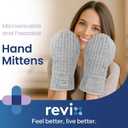 REVIX Microwavable Heated Gloves for Hands and Fingers, Unscented Microwave Hand Warmers, Heating Mittens for Women & Men, Hand Muff for Hands Discomfort Relief, Gray, 1 Pair