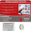 StarJungle Indoor Window Insulation Kit, Clear Window Film for Heat and Cold, 5 Windows (62x210 in)
