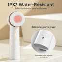 Electric Facial Cleansing Brush, Rechargeable Waterproof Dual Rotating Face Scrubber with 3 Interchangeable Heads, Soft Silicone Face Brush, White