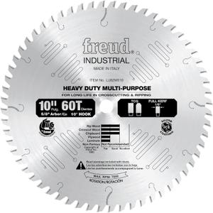 Freud LU82M010 10" Heavy Duty Multi-Purpose Blade