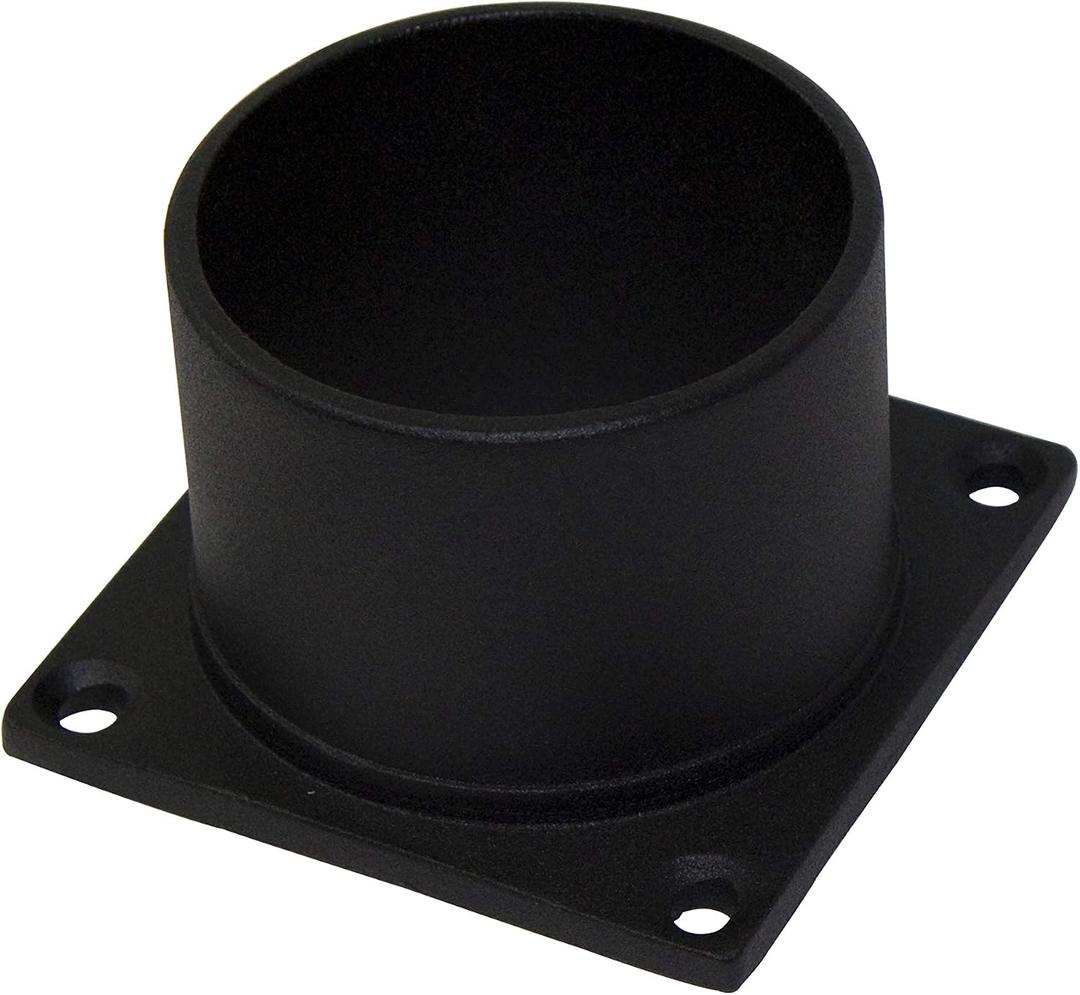 Solus S349 Pier Mount Adapter for 3" Post Top Light Fixtures, Durable Aluminum Surface Mount Base, Black