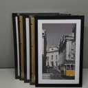 eletecpro 11x17 Picture Frames Set of 5, Gallery wall frame Display 9x15 Photo with Mat or 11x17 without Mat, Picture Frame Collage Wall Decor for Wall Mounting, Black