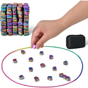 Magnetic Chess Game with 80 Travel-Stones, Magnet Game,Magnet Rocks Desk Stress Relief Toy and Fidget Toys Adults,Holiday Stocking Stuffer, Stress Relief Present.