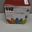 Minetom C9 Christmas Lights Outdoor, 88FT 110LED String Lights with 8 Mode, Waterproof Connectable UL Certified C9 Christmas Decorations for Indoor Outdoor Patio Roofline Decor RedWarm White