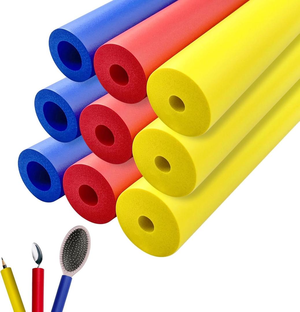 9 Pack Foam Grip Tubing for UtensilsToolsPens - 3 Sizes, Comfort Grip for Elderly, Disabled, Arthritis, Multicolor