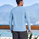 COOFANDY Men's Sun Protection Shirts Long Sleeve Rash Guard Swim T-Shirts Lightweight Quick Dry Fishing Shirts (Black, L)