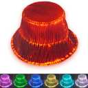 Light up Hat Rave Bucket Hat 7 Colors Flashing Glow LED Hat Neon Crazy Hats for Festival Gear for Party Hats EDM Accessories