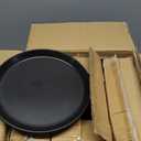 Gibson Soho Lounge Sofia Coupe 12-Piece Stoneware Dinnerware Set, Service for 4 Black Plates and Bowls