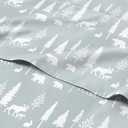 CGK Linens Queen Christmas Woodlands Sheet Set - Holiday Xmas Pattern Bedding Set - Deep Pockets - Snug Fit - 4 Piece - Wrinkle Free & Easy Fit - Cozy Festive Winter - Holiday Sheets for Women, Men, Kids & Teens