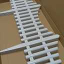 CHICIEVE Garden Fence Border for Decorative Fence Landscape Edging Plastic Flower Grass Lawn Bed Fencing Border,4 Pcs 24x13 inch (White)