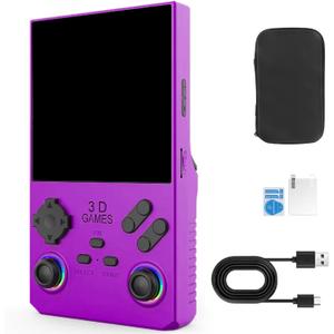 Game Console, 4Inch Clear Display Handheld Game Console with 256GB Storage Portable Gaming Device for Retro Modern Game