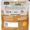 Nutrish Rachael Ray Dog Chews Soup Bones Minis with Real Chicken & Veggies, 16 Dog Treats (EXP 01/01/27)