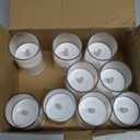 9Pack Flickering Flameless LED Candles with Timer, Battery Powered - Small Pillar & Votive, Clear (2"X3")