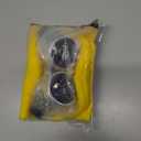 Vintage Steampunk Goggles Glasses with Yellow Beanie Hat, Halloween Costume Accessories for Adult, Halloween Cosplay Party Set