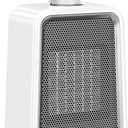 Portable Space Heater,800W/500W Energy Efficient Desk Heater for Indoor Use,PTC Fast Heating Ceramic Desktop Heater for Home Bedroom Office Desk(White)