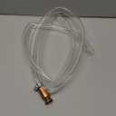 KVAEY Gas Siphon Hose, 6FT Multi-Purpose High Grade Self Priming Shaker Siphon Hand Pump Tube, 1/2'' Safety Copper Valve Siphon Pump with Transparent Hose for Oil Gas Fuel Transfer