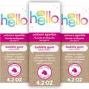 Hello Unicorn Sparkle Kids Toothpaste with Fluoride, Bubble Gum Toothpaste, 4.2 Oz Tube (Pack of 3)
