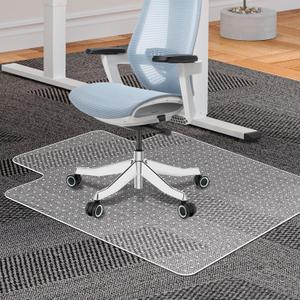 Clear Office Chair Mat for Carpet - 36"x48" Heavy-Duty Protection for Low Pile Carpets - Not Suitable for Hardwood Floors, 4836inch