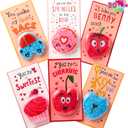 JOYIN 30 PCS Valentine's Day Gift Cards with Play Modeling Squashy Bead Foam, Fun Modeling Foam Toy for Valentine Party Favor, School Classroom Gift Exchange Prizes