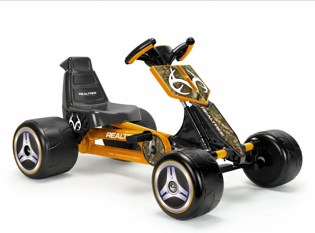 Best Ride On Cars Realtree Officially Licensed Pedal Go Kart for Kids Ages 3–6 | Toddler Ride-On Toy with Easy Pedals, Smooth-Rolling Wheels & Durable Frame | Safe Outdoor Adventure Fun