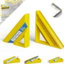 Tile Tool, Tile Edge Trim Cutting Tool for Installation, Precise 45-Degree Miter Cut Tile Trim Square Accessories for Pro and Beginner (1 Piece, Yellow)