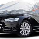 SEAZEN Car Cover 6 Layers, Waterproof Sedan Car Cover with Zipper Door, Snowproof/UV Protection/Windproof, Universal Car Covers Breathable Fabric with Cotton (185" to 200") (3XL(Fit Sedan-Length Up to 200"))