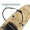 NDakte Bike Lock, Extra Long Straight Cable Lock (6FT, 12FT, 18FT, 22FT, 27ft) with Resettable Combination, Unique Narrow Designed for Kayaks, Scooters, Paddle Boards and Outdoor Gear