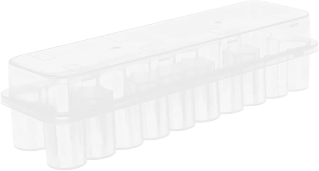 2 x Plastic Vial Box Case 3 Ml Vial Holder Case Microtube Organizer Essential Oils Storage Box Compartmented Storage System for Lab Home and Travel 6.85 X 1.85 X 1.61 in