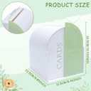 OurWarm White Arched Wedding Card Boxes for Reception, Acrylic Card Box with Writable Green Standee & Erasable Pen, Large Cards Box for Wedding Reception Party Birthday Graduation Baby Shower Decor