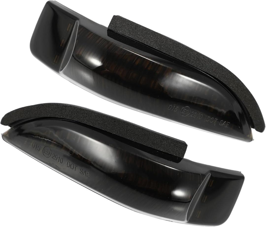 Motoforti Side Mirror Turn Signal Light, for Toyota Camry 2012-2017, Plastic, 81740-52050, 81730-52100, Black, 2pcs