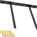 8-inch Long Wall Shelves Support Floating Shelf Brackets Heavy Duty Hidden Brackets Black Blind Shelf Support for Floating Wood Shelves