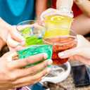 Byvivace 100Counts 9 OZ. Clear Plastic Cups Old fashioned Party Cups, Sturdy Plastic Wine Glasses Disposable Cups for Wedding Party