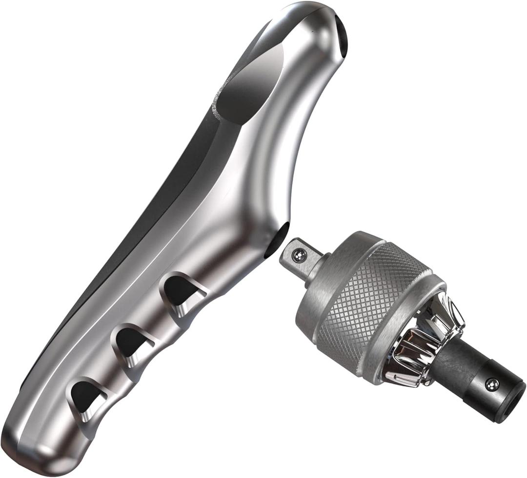 LABEAR 3 Position Adjustable Ratcheting Screwdriver, Ergonomic Grip, T Handle