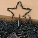 Flacchi Christmas Outdoor Star String Lights - Pole Set with Remote, Multiple Lighting Modes, Timer, and Waterproof Feature (Warm White, 10FT/404LED)