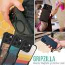 Smartish iPhone 16 Pro Protective Magnetic Case - Gripzilla Compatible with MagSafe [Rugged + Tough] Heavy Duty Armor Slim Cover w/Drop Tested Protection for Apple iPhone 16 Pro - Black Tie Affair