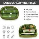 3 x Mums Memory Waterproof Mini Belt Bag for Women, Casual Nylon Everywhere Crossbody Fanny Pack for Travel, Running, Hiking, and Cycling (Army Green)