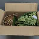 Hollyone Large Fake Hanging Ferns 49 Leaves Boston Ferns Artificial Plants Outdoor Indoor Potted Plant 23.6inch Faux Fern in Baskets Pot Artificial Hanging Fern Bush Plant for Patio Garden Porch Decor