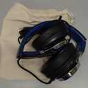 AC01 Over-Ear Headphones Wired, Passive Noise Isolating Corded Stereo Headsets with Mic Volume Control for Adults Teens 3.5mm for Chromebooks, Laptop, Computer, Tablets, Travel (Black Blue)