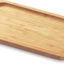 Bamboo Vanity Tray, Bathroom Counter Tray, Toilet Tank Top Tray for Organizing and Decor Display, 9.8 x 5.5 x 0.8 inch