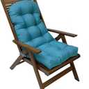 Srutirbo Rocking Chair Cushion, High Back Patio Cushions 44x19 inch, Waterproof Indoor/Outdoor Furniture Chair Cushions Pads with Straps, Seasonal All Weather Replacement (Blue)